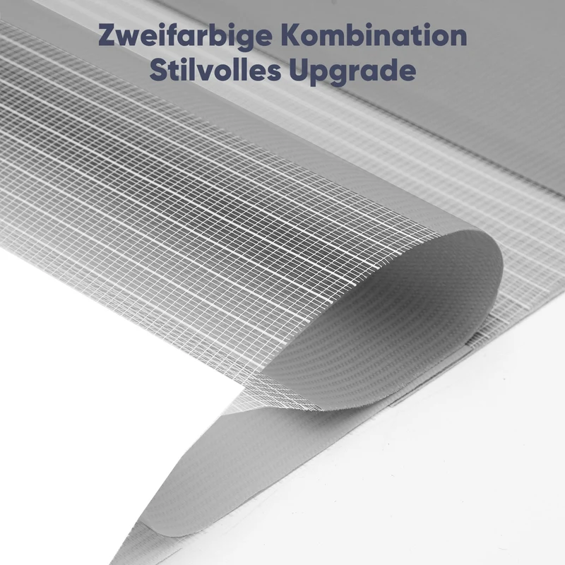 Sekey Doppelrollo Klemmfix ohne Bohren – Zweifarbiges Zebra-Rollo, Extra breite Stoffbahnen, Flexibler Sicht- & Sonnenschutz für Wohnzimmer, Schlafzimmer & Büro