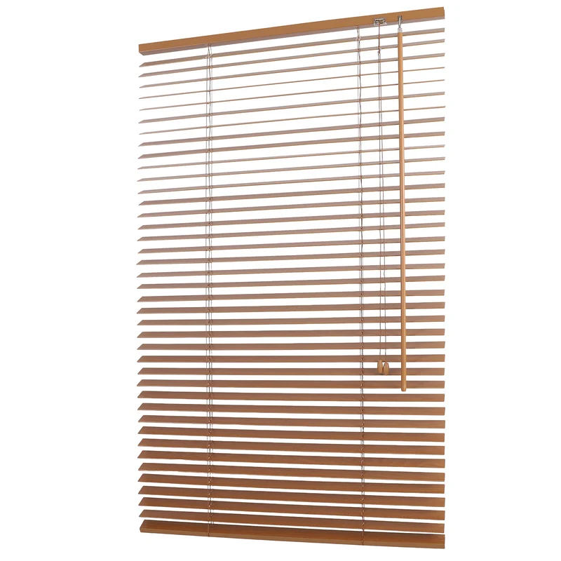 Sekey Holzjalousie Klemmfix ohne Bohren Echtholz Jalousie mit 35 mm Lamellen in Eichenoptik, flexible Montage für Fenster