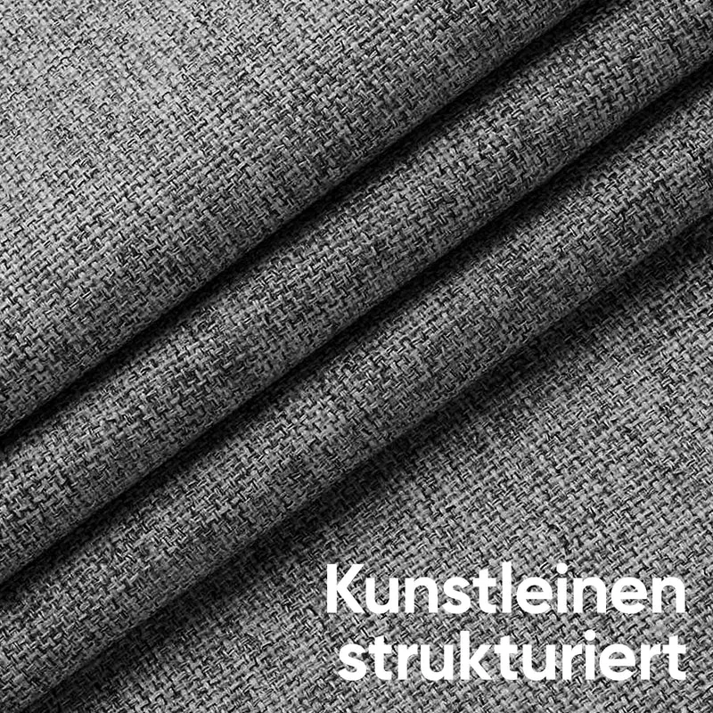 Sekey Verdunkelungsvorhang mit ÖsenBlickdichter Vorhang in Dunkelgrau, 100 % Lichtschutz, dunkelgrau