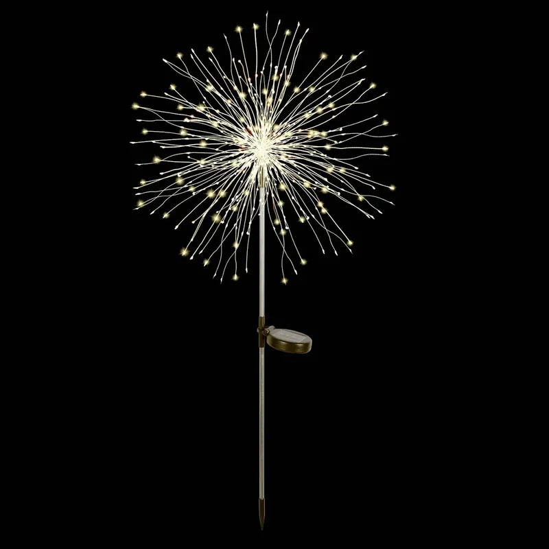 Salcar 2er Set LED Solar Gartenleuchte mit Feuerwerk-Effekt
