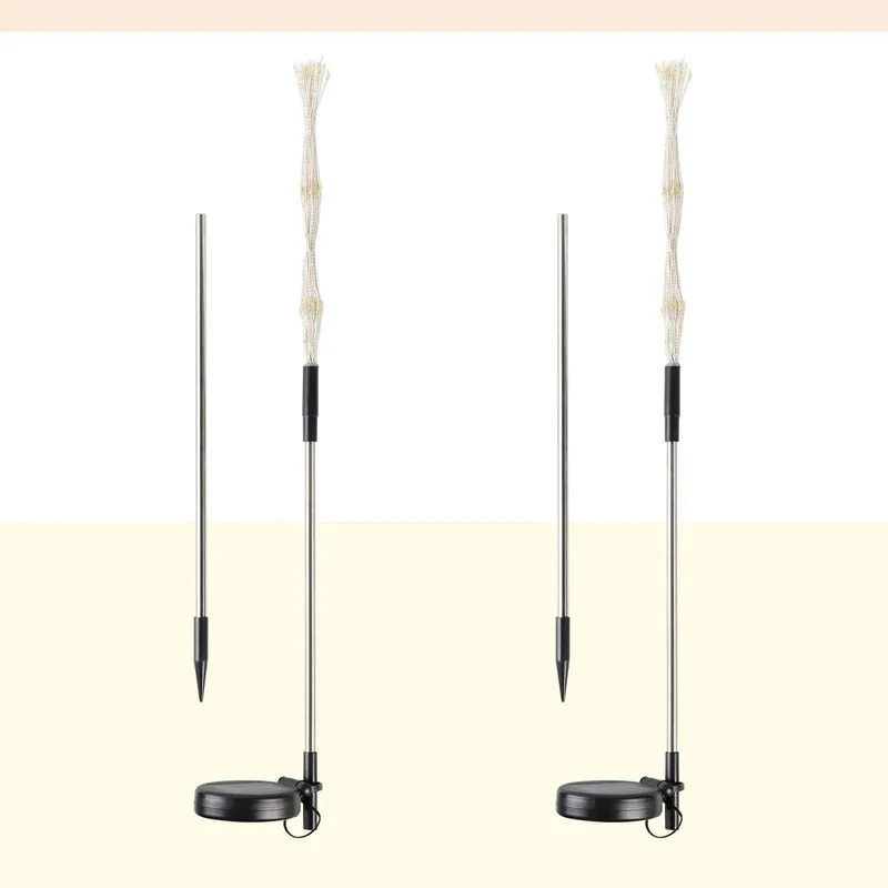 Salcar 2er Set LED Solar Gartenleuchte mit Feuerwerk-Effekt