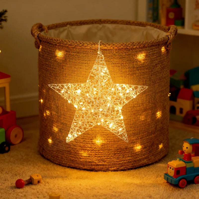 Salcar LED Stern Dekoleuchte Ø30 cm, Gold mit 80 LEDs, Batteriebetrieben, Timer & 8 Modi – Warmweiße Fenster- & Weihnachtsdeko