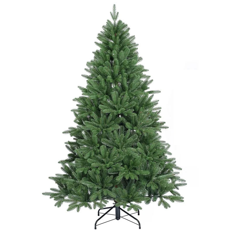 Salcar Premium Künstlicher Weihnachtsbaum 150cm/180cm/210cm – Nordmanntanne aus 100 % PE, naturgrün, form- & farbstabil, geruchlos, nadelfrei
