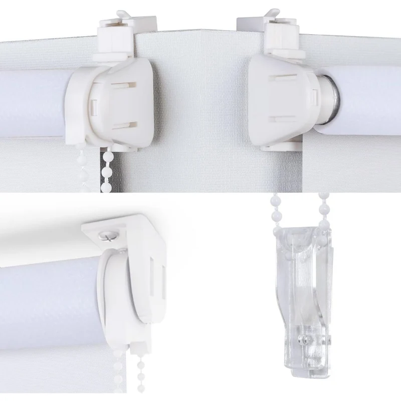 Sekey Rollo ohne Bohren, Lichtdurchlässiges Fensterrollo aus Vliesstoff, Klemmfix Rollos, Weiß
