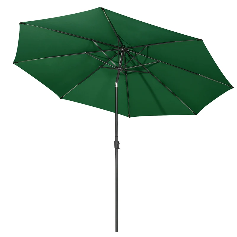 Sekey Runde Sonnenschirm Ø 350 cm mit Kurbel & Auto-Knickfunktion Windstabil, UPF 50+ Für Balkon, Terrasse & Garten Recyceltes Polyester (GRS-zertifiziert)