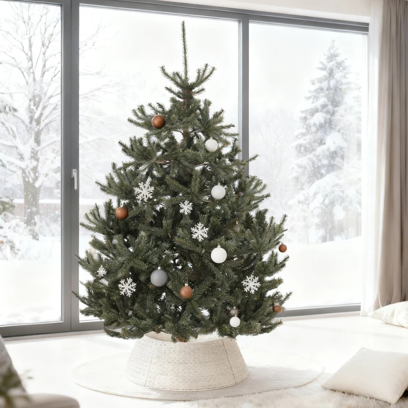Salcar Künstlicher Nordmanntannen Weihnachtsbaum – Ultra-realistisch, 180 cm / 210 cm, 1118 / 1512 Spitzen, Dicht & Langlebig für Innen- und Außenbereich