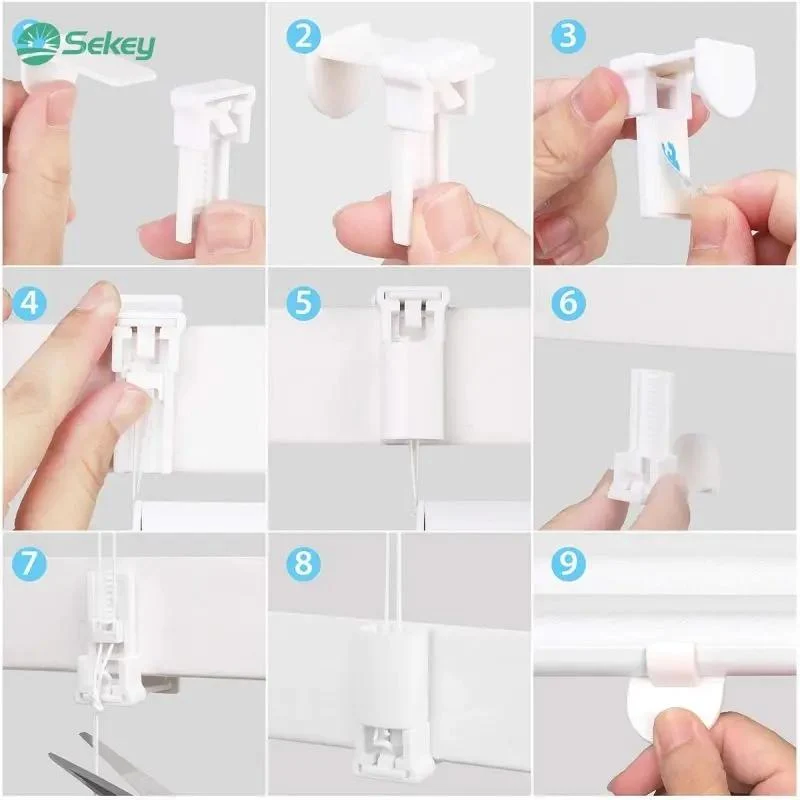 Sekey Plissee ohne Bohren Klemmfix, Lichtdurchlässiges Faltrollo mit Up & Down Funktion, Sonnenschutz & UV-Schutz, Verstellbares Fensterplissee aus Polyester, Weiß