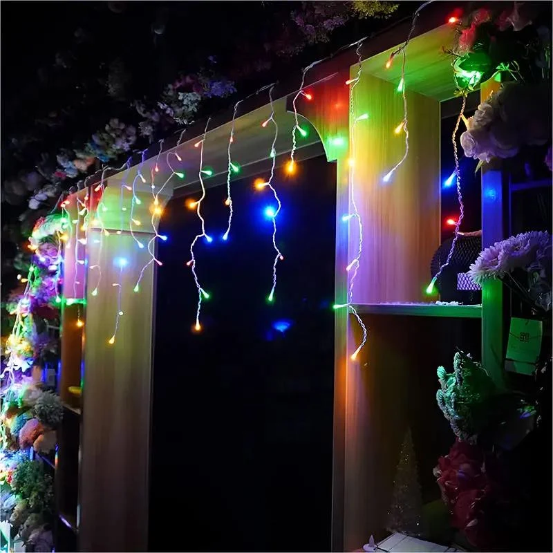 Salcar 2m/5m/10m LED Eisregen Lichterkette, 80/200/400 LEDs, 31V GS-zertifizierte Stromversorgung