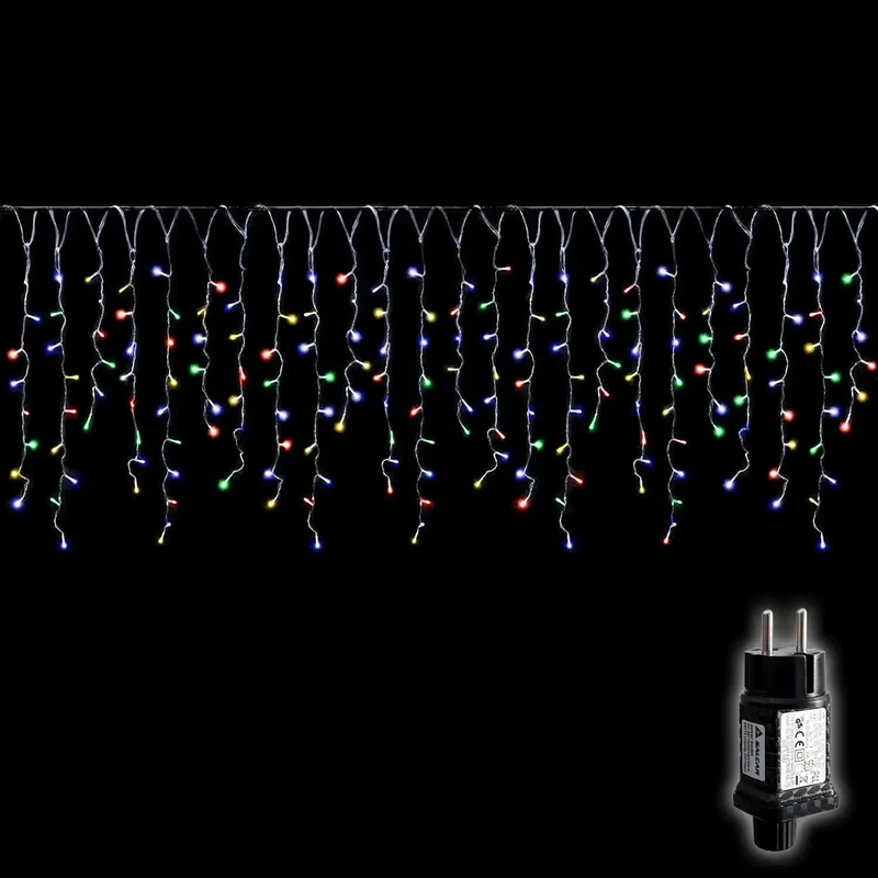 Salcar 2m/5m/10m LED Eisregen Lichterkette, 80/200/400 LEDs, 31V GS-zertifizierte Stromversorgung