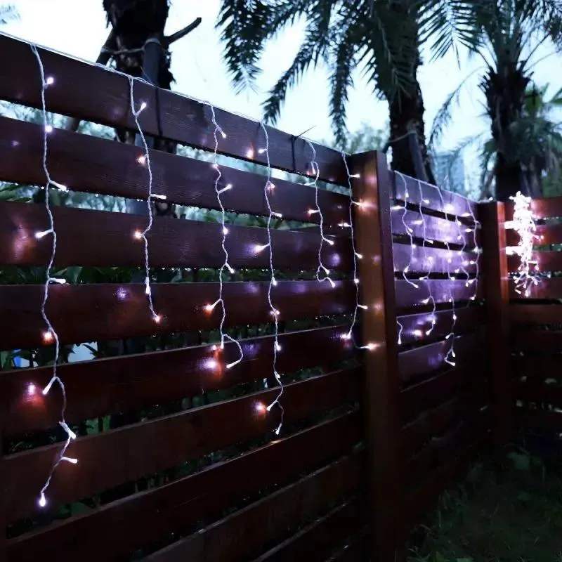 Salcar 2m/ 5m / 10m LED Eisregen Lichterkette, 80/ 200 / 400 LEDs, 31V GS-zertifizierte Stromversorgung