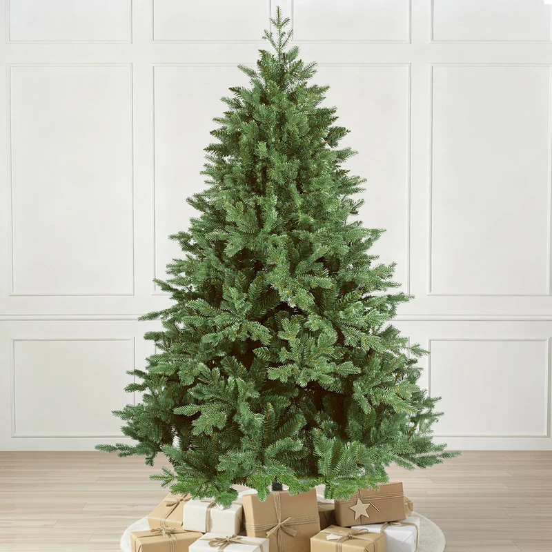 Salcar Künstlicher Weihnachtsbaum Fichte – Dunkelgrün, naturgetreu & extra dicht, PE & PVC, 150 / 180 / 210 cm
