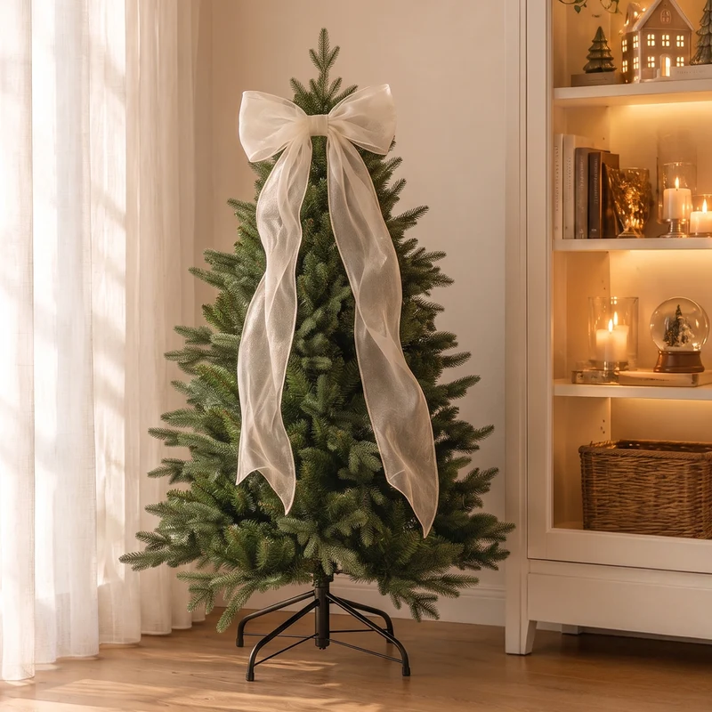 Salcar Künstlicher Weihnachtsbaum Nordmanntanne – PE & PVC, naturgetreuer Christbaum, 150/180/210 cm