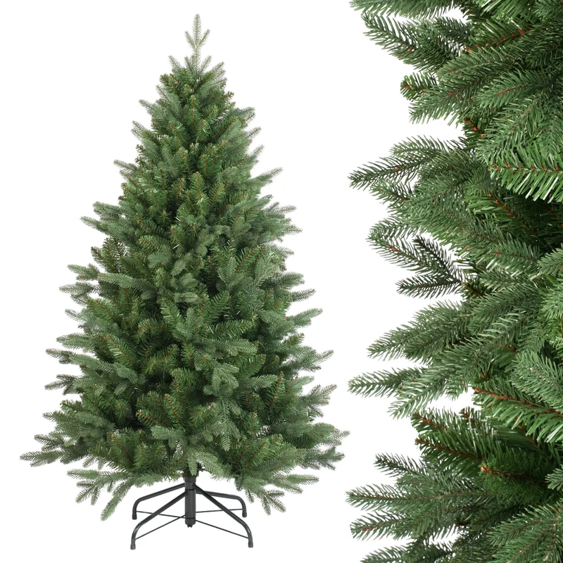 Salcar Künstlicher Weihnachtsbaum Nordmanntanne – PE & PVC, naturgetreuer Christbaum, 150/180/210 cm