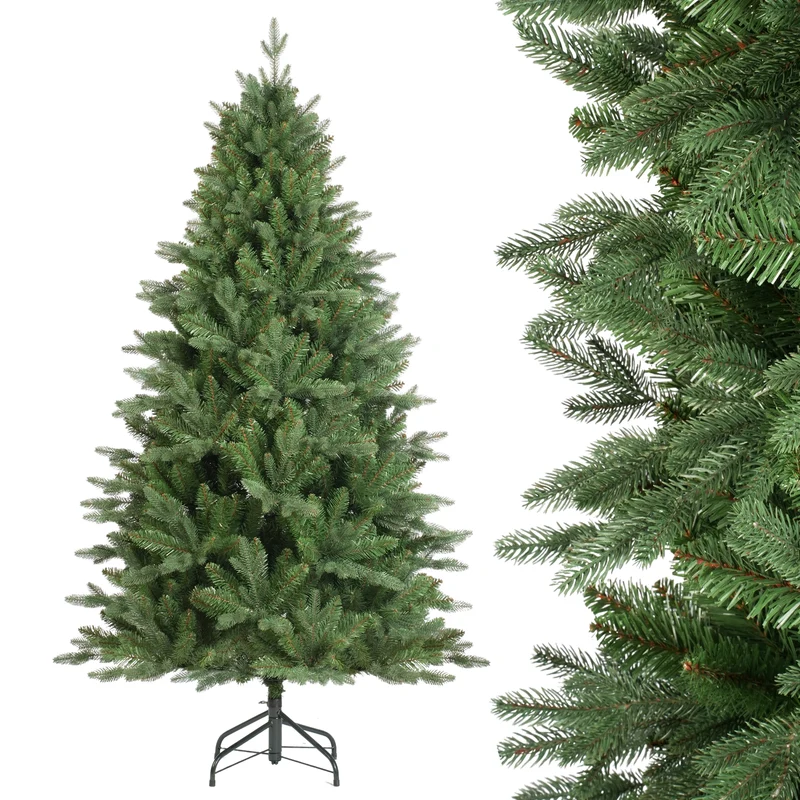 Salcar Künstlicher Weihnachtsbaum Nordmanntanne – PE & PVC, naturgetreuer Christbaum, 150/180/210 cm