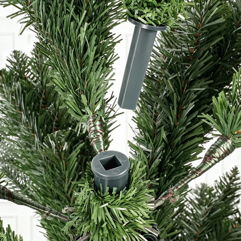 Salcar Künstlicher Weihnachtsbaum Nordmanntanne – PE & PVC, naturgetreuer Christbaum, 150/180/210 cm