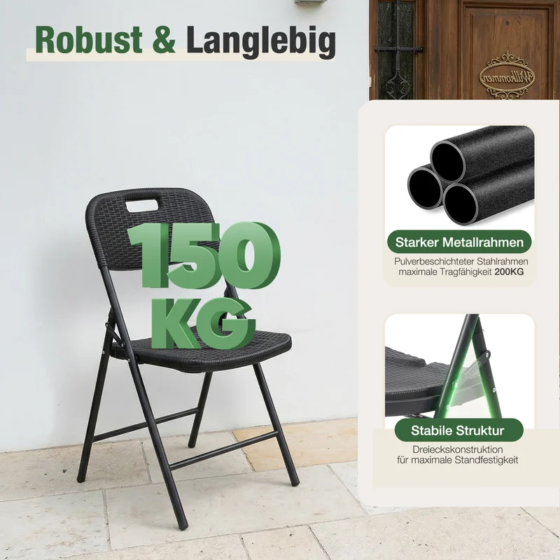 Sekey Klappstuhl – Klappbare Gartenstühle für Balkon, Terrasse & Garten (2er, 4er & 6er Sets)
