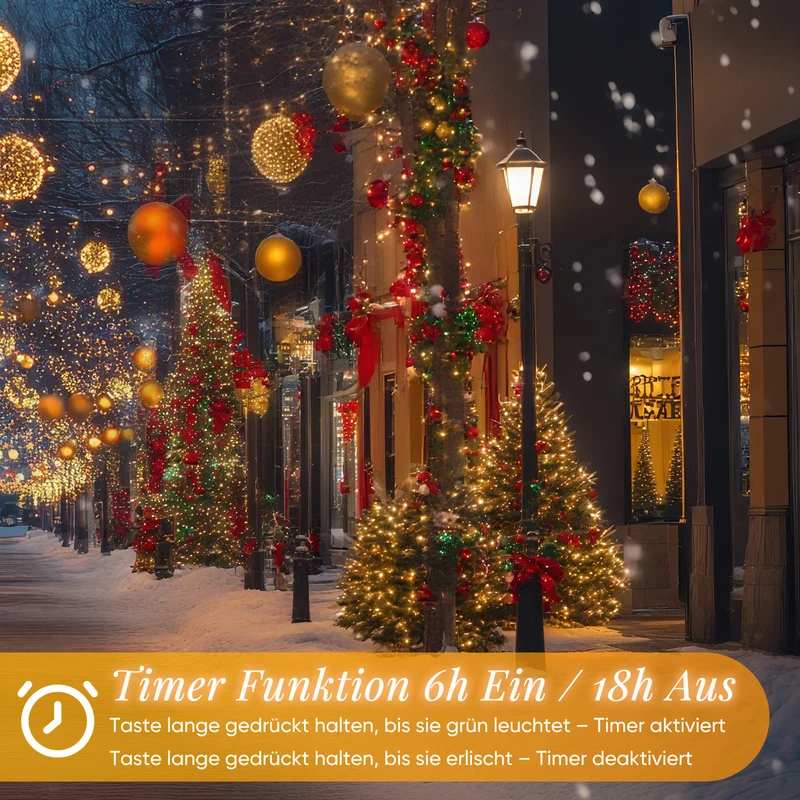 Salcar LED Cluster Lichterkette aus Kupferdraht – 5m/10m/15m/20m, 200–800 LEDs, Wasserdicht, 8 Modi, Timer & Memory, für Innen & Außen, Weihnachtsbaum, Garten, Hochzeit, Party – Warmweiß