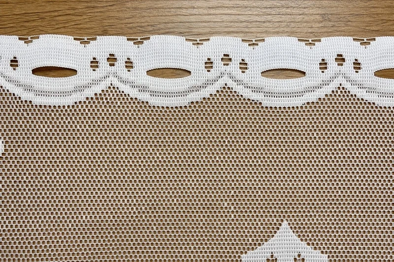 Scheibengardine C Bogen Set 2 tlg. weiß BxH 140x50cm