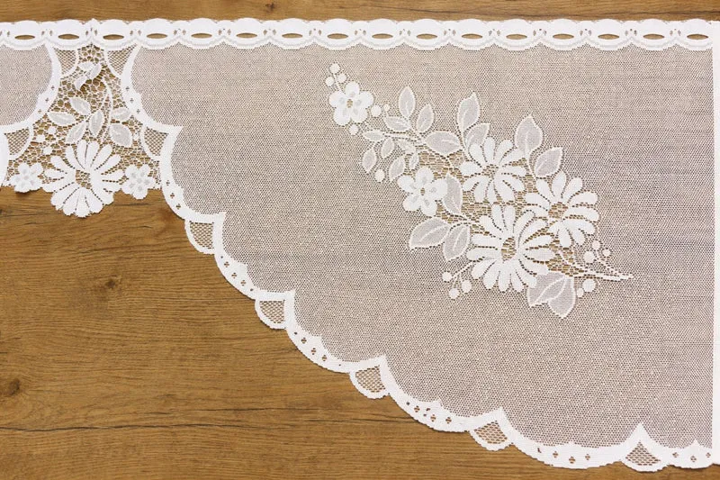 Scheibengardine C Bogen Set 2 tlg. weiß BxH 140x50cm