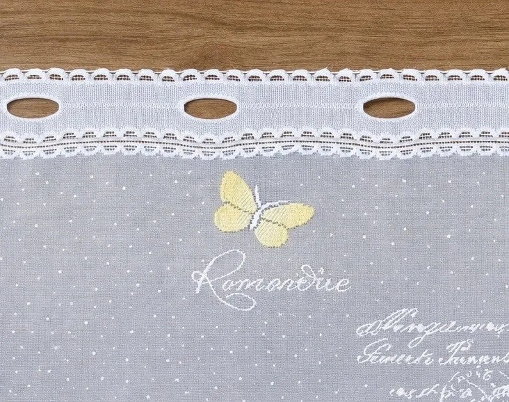 Scheibengardine Romantik Jacquard HxB 45x140cm