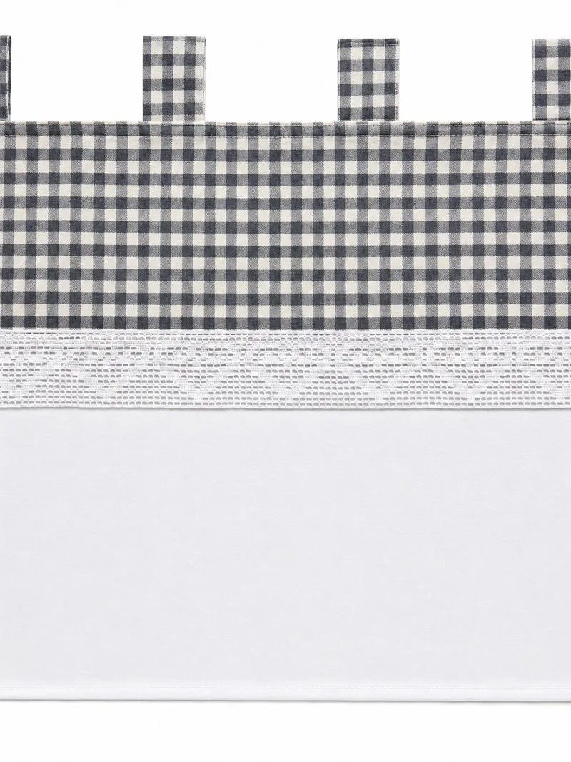 Design Scheibengardine anthrazit grau HxB 45x135cm