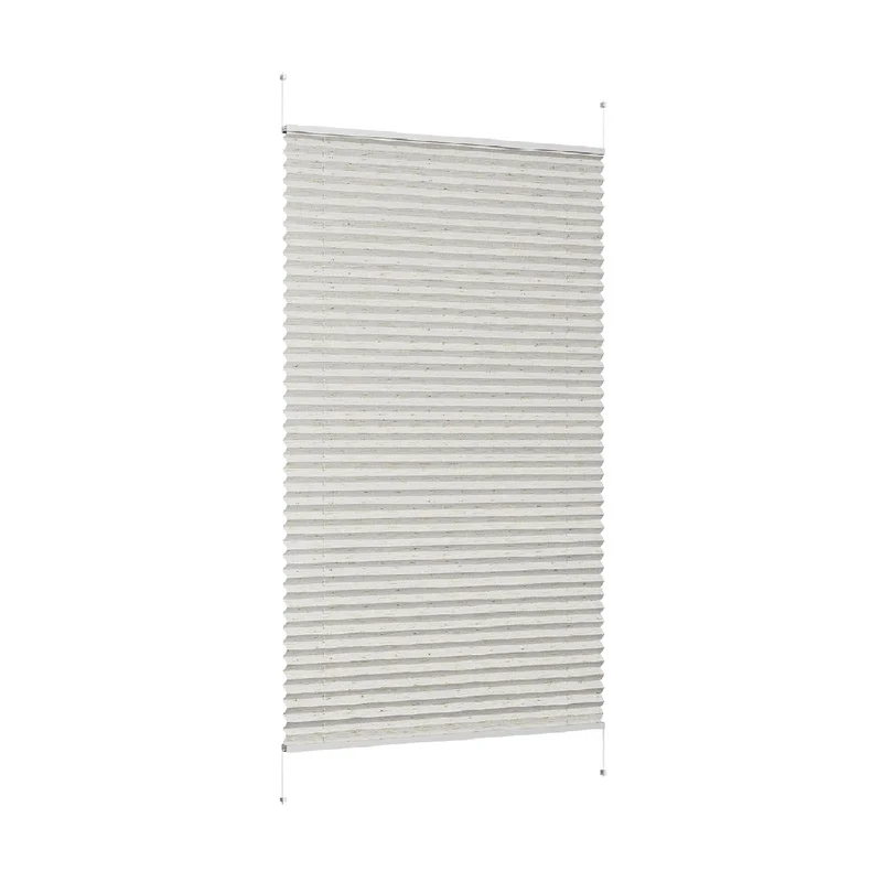 Sekey Plissee ohne Bohren in Beige mit Leinenstruktur Blickdichtes Sonnenschutzrollo, Klemmfix & verspannt