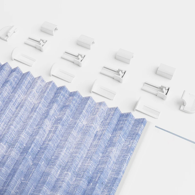 Sekey Plissee ohne Bohren Lichtschutz Rollo Klemmfix aus Vliesstoff für Fenster & Türen, Blau
