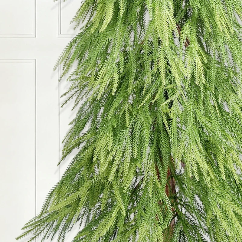Salcar Künstlicher Weihnachtsbaum mit Holzständer – 100 % PE, zartgrün & naturgetreu – 120 cm / 150 cm, pflegeleicht & stabil