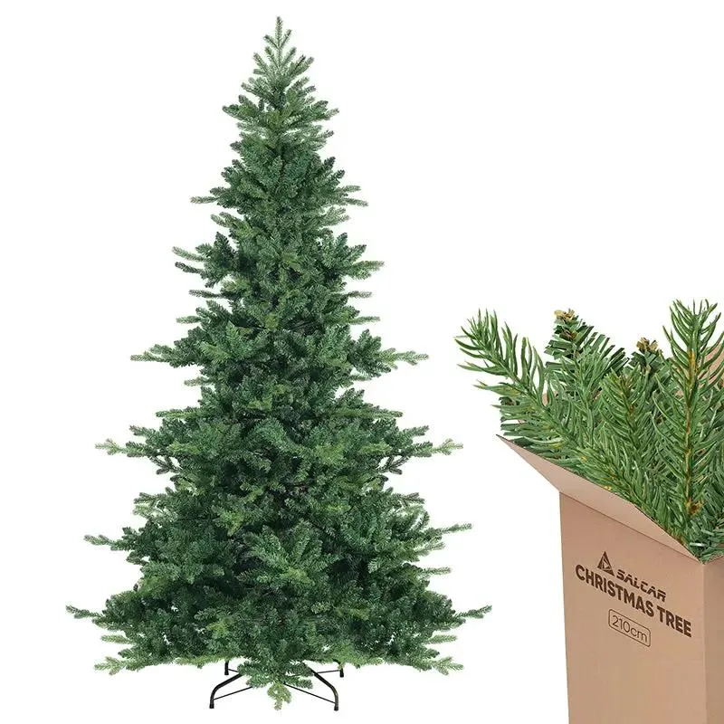 Salcar 180/210cm Künstlicher Weihnachtsbaum, mit 115/143 PE-Zweigen und 850/1332 PVC-Zweigen