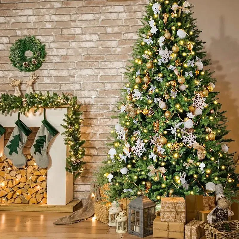 Salcar 180/210cmKünstlicher Weihnachtsbaum, Edeltanne, mit 450/650 LEDs und 1150/1486 PE-Zweigen und 472/728 PVC-Zweigen