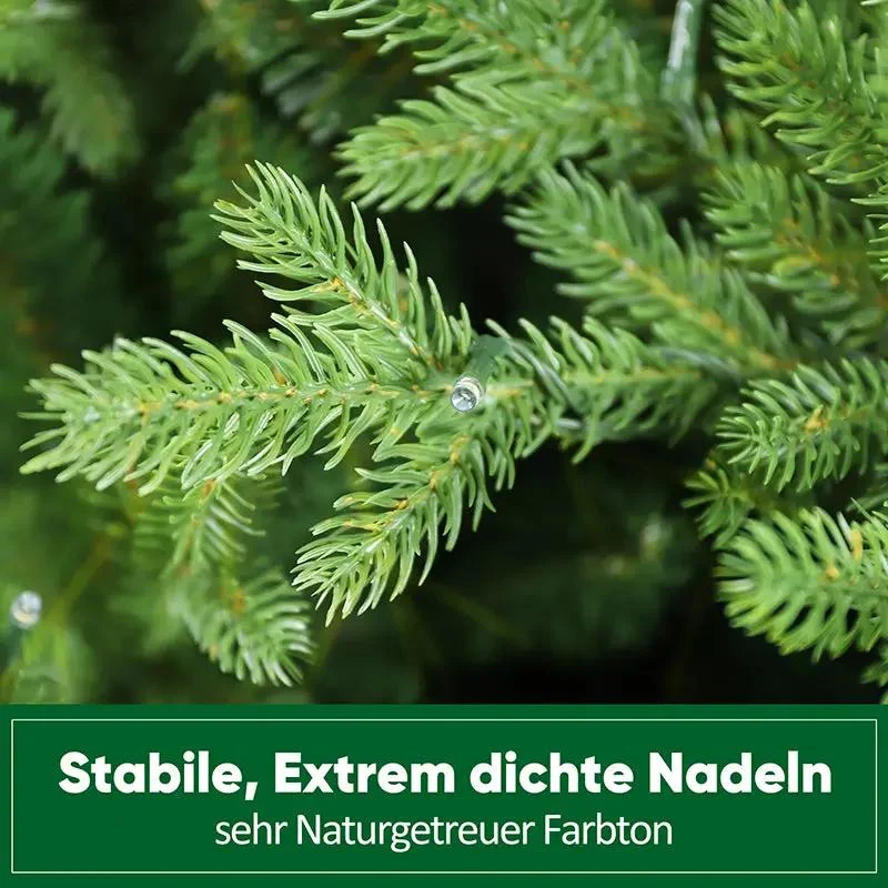 Salcar 180/210cmKünstlicher Weihnachtsbaum, Edeltanne, mit 450/650 LEDs und 1150/1486 PE-Zweigen und 472/728 PVC-Zweigen