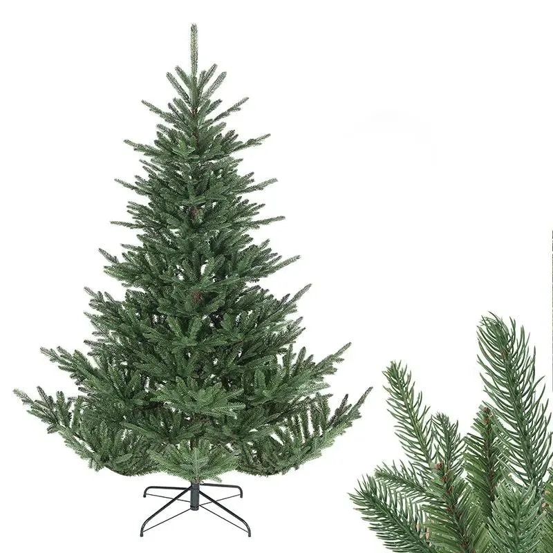 Salcar 180/210cmKünstlicher Weihnachtsbaum, Edeltanne, mit 1204/1609 PE-Zweigen und 398/658 PVC-Zweigen