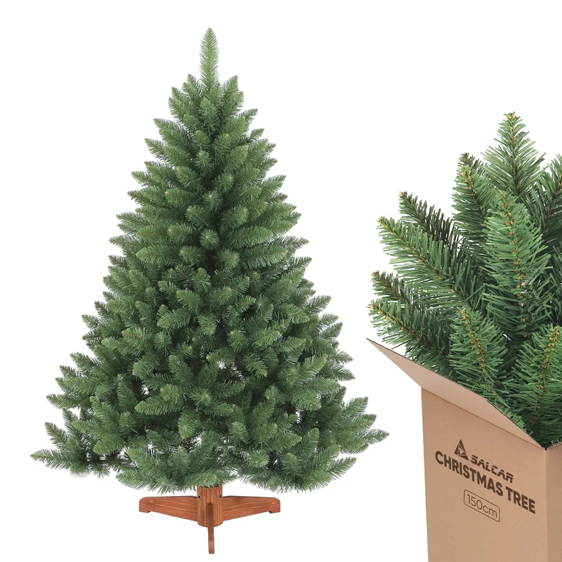 Salcar 120cm/150cm/180cm/210cm Künstlicher Weihnachtsbaum, Korea-Tanne, mit 730/1066 PVC-Nadeln