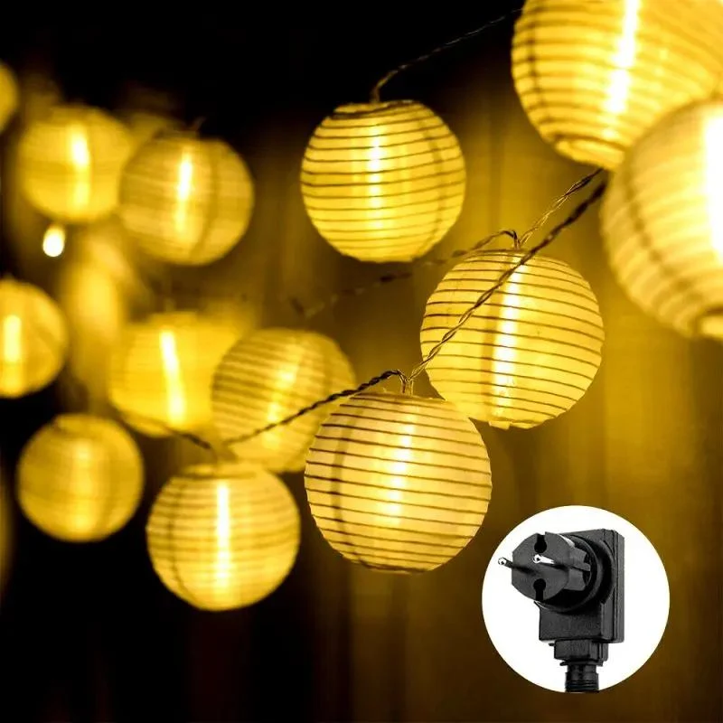 Salcar 3m/5m/10m/15m/20m LED Laternen-Lichterkette, 10/20/40/50/80 LEDs, 31V GS-zertifizierte Stromversorgung