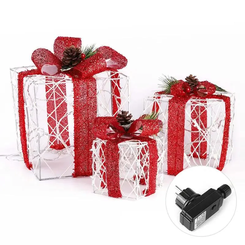 Salcar 3er Set LED Geschenkbox Lichter