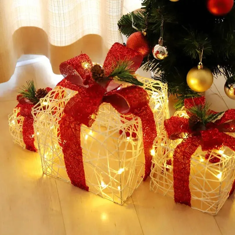 Salcar 3er Set LED Geschenkbox Lichter