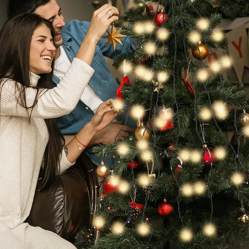 Salcar 0.6 m LED Lichterkette für Weihnachtsbaum, mit 8 Strängen, 48 LEDs