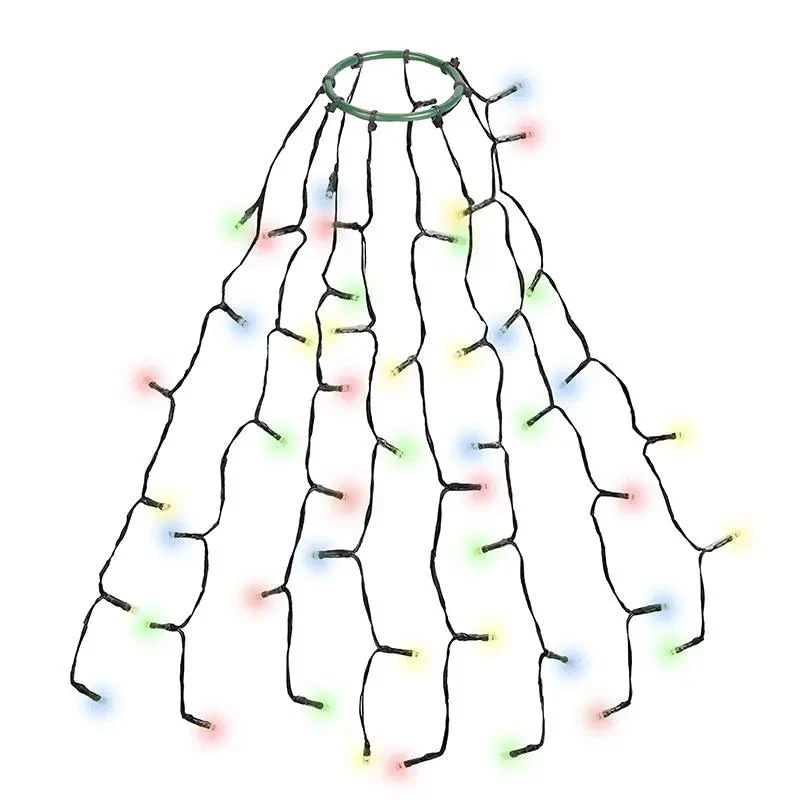 Salcar 0.6 m LED Lichterkette für Weihnachtsbaum, mit 8 Strängen, 48 LEDs