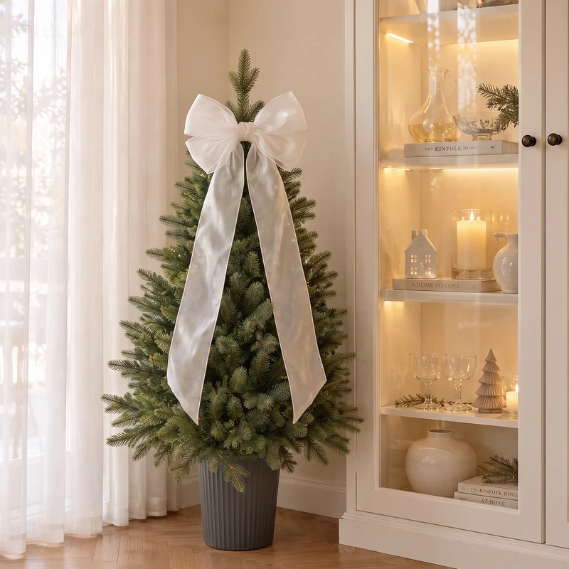 Salcar Künstlicher Weihnachtsbaum Nordmanntanne – PE & PVC, naturgetreuer Christbaum mit Topf oder Metallständer