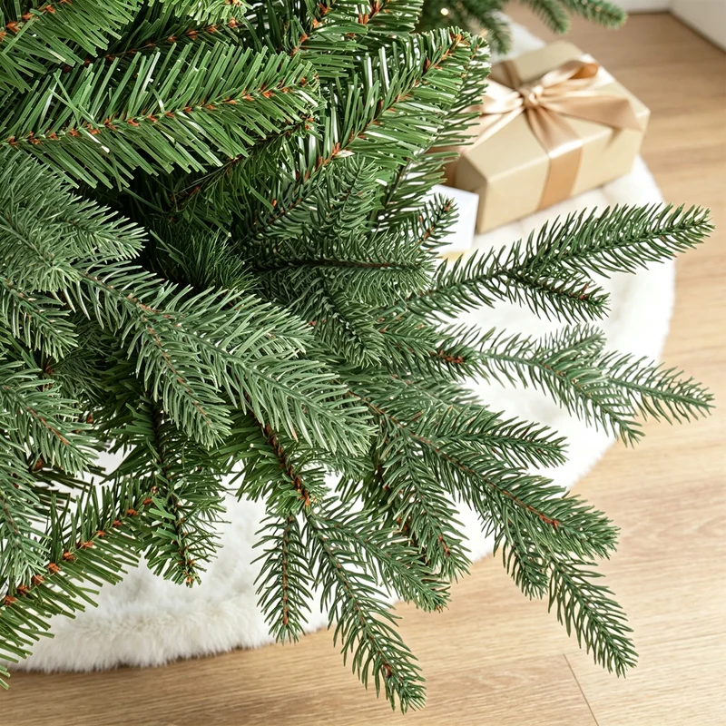 Salcar Künstlicher Weihnachtsbaum Nordmanntanne – PE & PVC, naturgetreuer Christbaum mit Topf oder Metallständer
