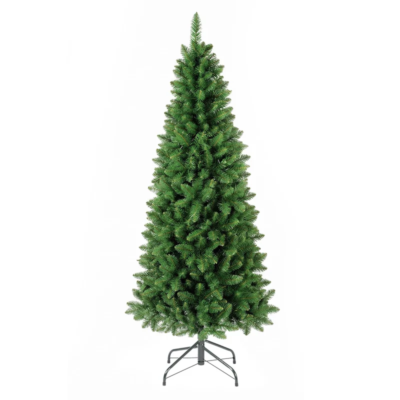 Salcar Künstlicher Weihnachtsbaum – Schmaler Weihnachtsbaum in Bleistiftform mit Metallständer