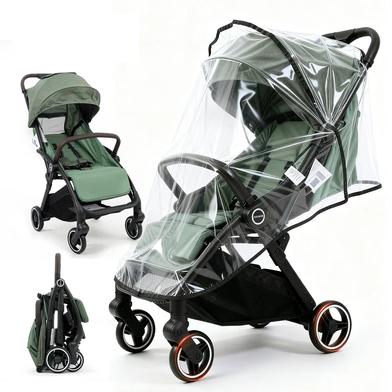 Sekey BW732 Reise-Kinderwagen Ultraleicht & Einhand-klappbar | 3-fach verstellbare Rückenlehne, 4-Rad-Federung, Regenschutz, 5-Punkt-Gurt, Handgepäckgeeignet