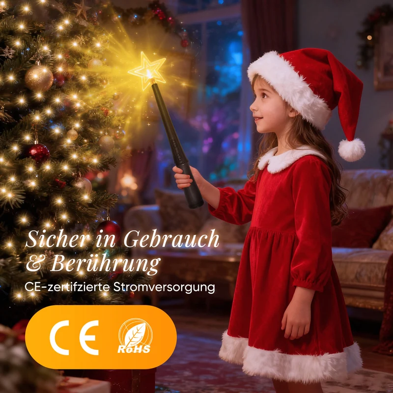 Salcar LED-Lichterkette, 8 Girlanden mit Fernbedienung & Timer, 200 / 280 LEDs Warmweiß, 13 Modi, IP44 Spritzwassergeschützt Perfekte Christbaumbeleuchtung für 9040 cm Tannenbäume
