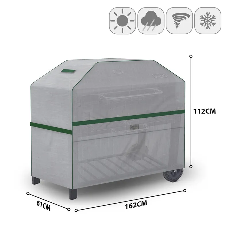 Sekey Grill-Schutzhülle 162×62×112 cm – Wetterfeste Grillabdeckung für Holzkohlegrill & Grillwagen, Wasserabweisend, UV-beständig, Windfest