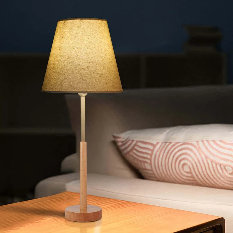 Salcar LED Papierstern mit Holzsockel – Beleuchteter Weihnachtsstern mit 2 Lampenschirmen, Warmweißes Licht, Faltbar & Austauschbare E14 Glühbirne