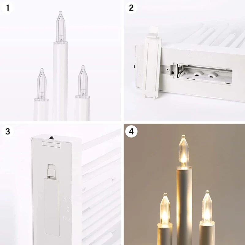 Salcar LED Adventsleuchter Stern – Batteriebetriebener Lichterbogen mit 20 LEDs, Warmweiß – Weihnachtsdeko für Fenster & Tisch
