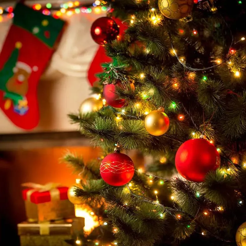 Salcar 1.5 m LED Lichterkette für Weihnachtsbaum, mit 8 Strängen, 200 LEDs