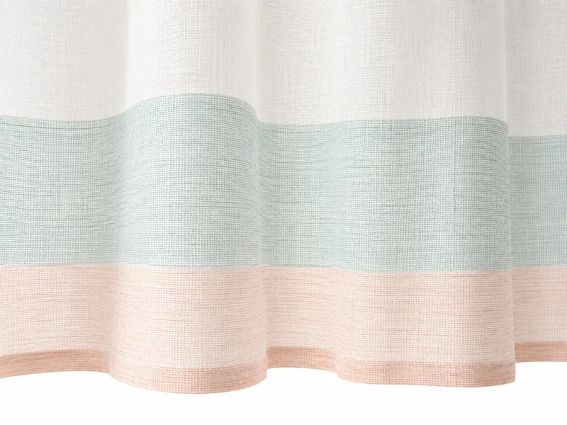 Design Scheibengardine weiß rose mint HxB 50x140cm 4022