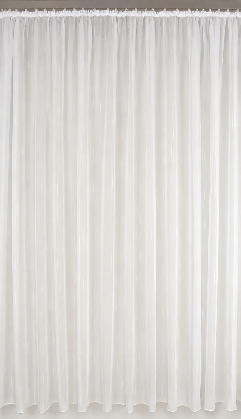 Fertiggardine Dagmar mit Universalband versch. Größen Vorhang Gardine weiß