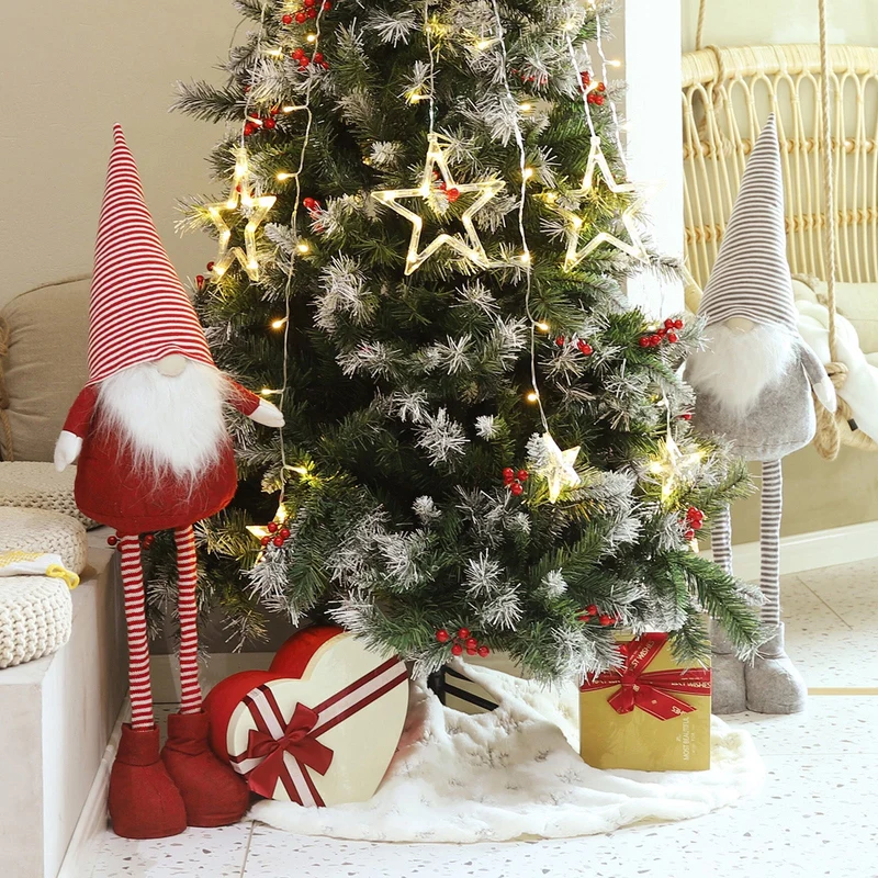 Salcar Weihnachtsdeko Wichtel XL – Großer Deko-Gnom aus Filz, höhenverstellbar von 60–92 cm, Teleskopbeine, perfektes Geschenk zu Weihnachten & Thanksgiving – Rot